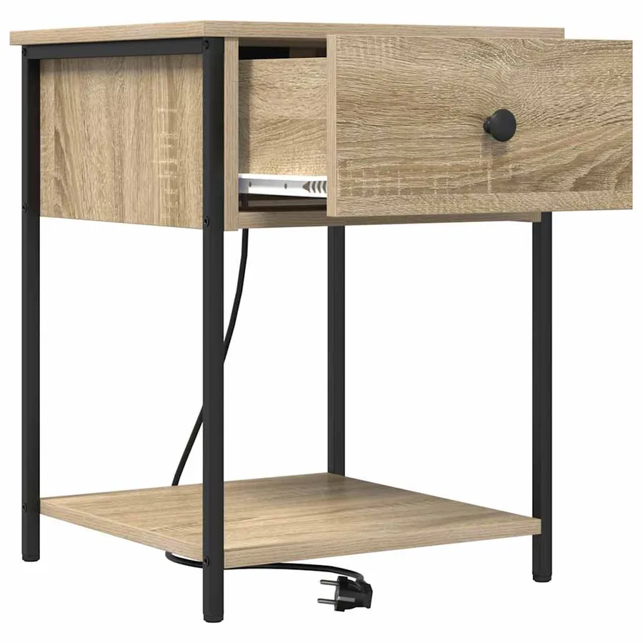 Cabinet de chevet 2 pcs Chêne Sonoma 42 x 41 x 56 cm - 6