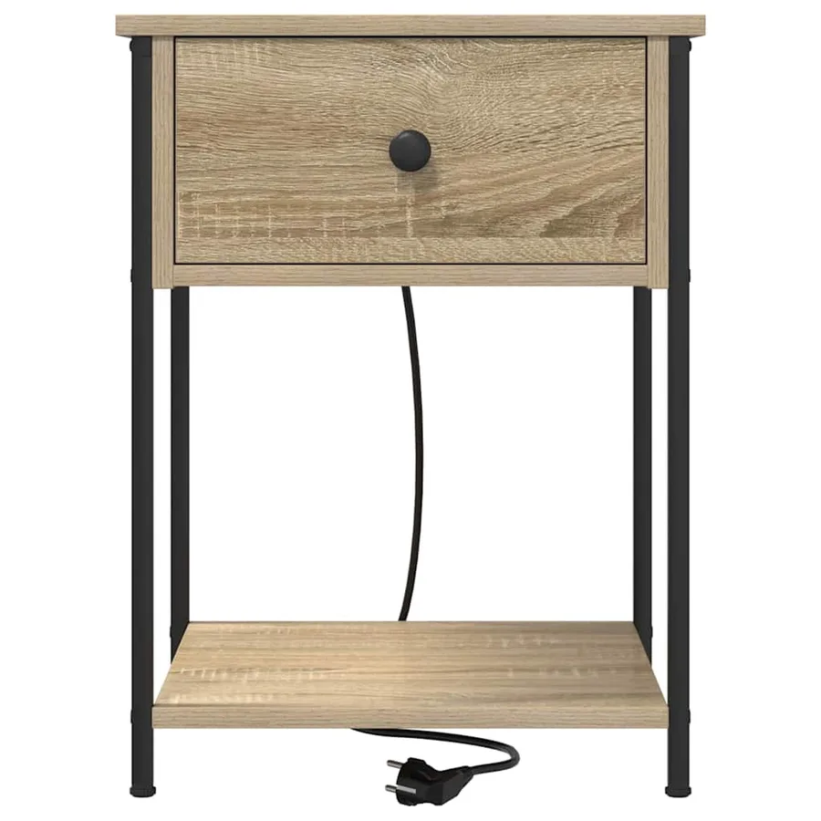 Cabinet de chevet 2 pcs Chêne Sonoma 42 x 41 x 56 cm - 7
