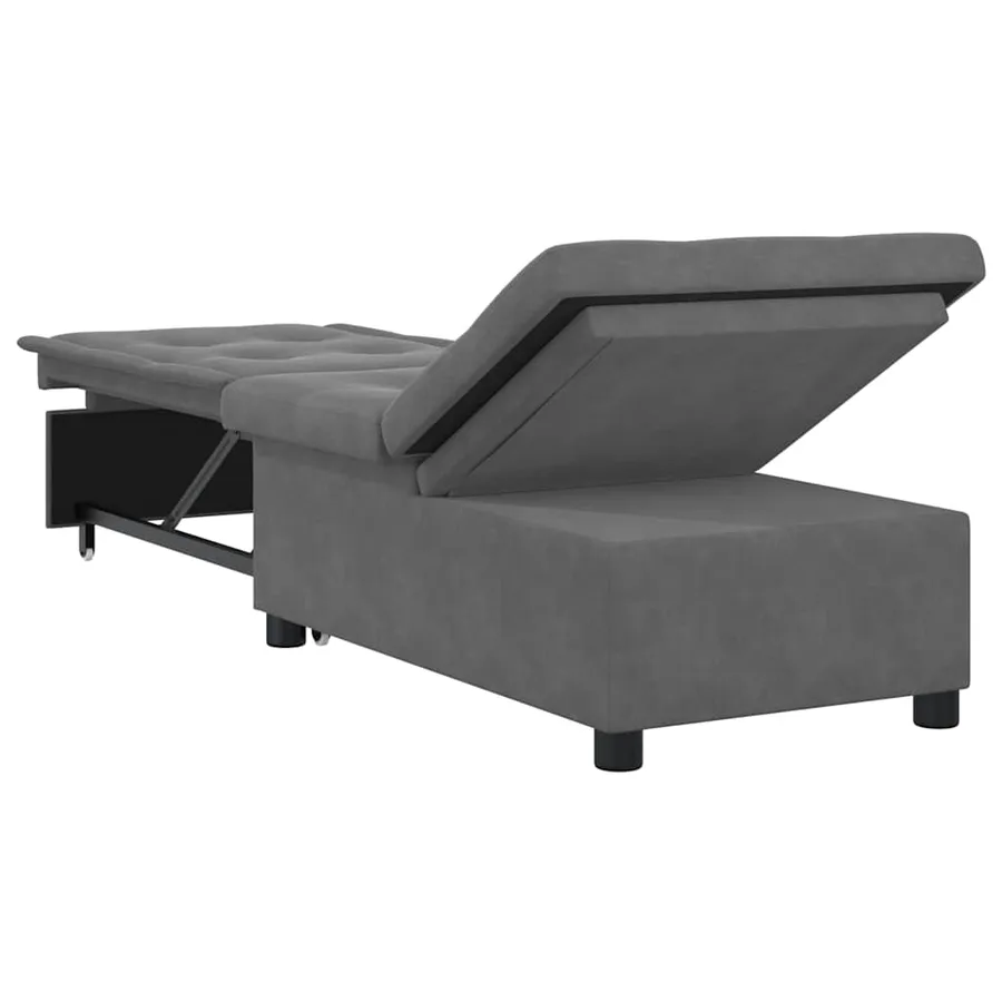 Canapé-lit escamotable Gris foncé 194 x 67 x 82 cm Microfibre - 6