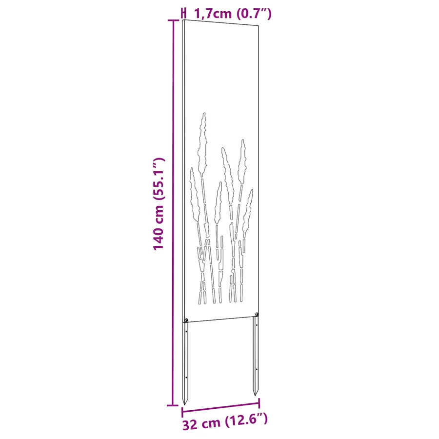 Écran de confidentialité de jardin Fretwork Argenté 32 x 140 cm - 13