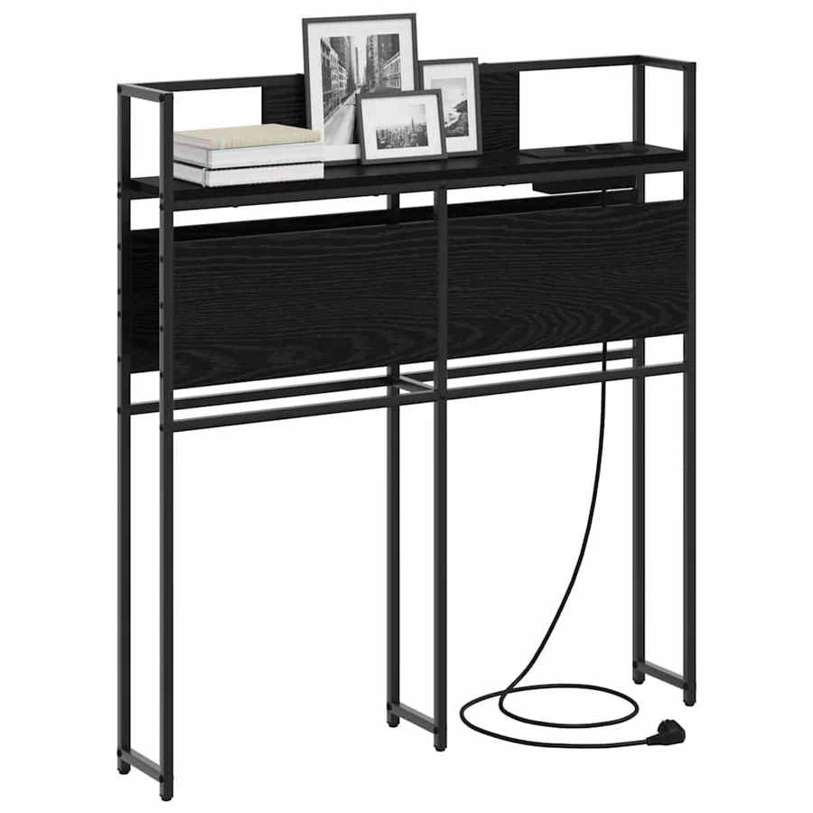 Tête de lit de rangement Chêne noir Bois d'ingénierie - 3