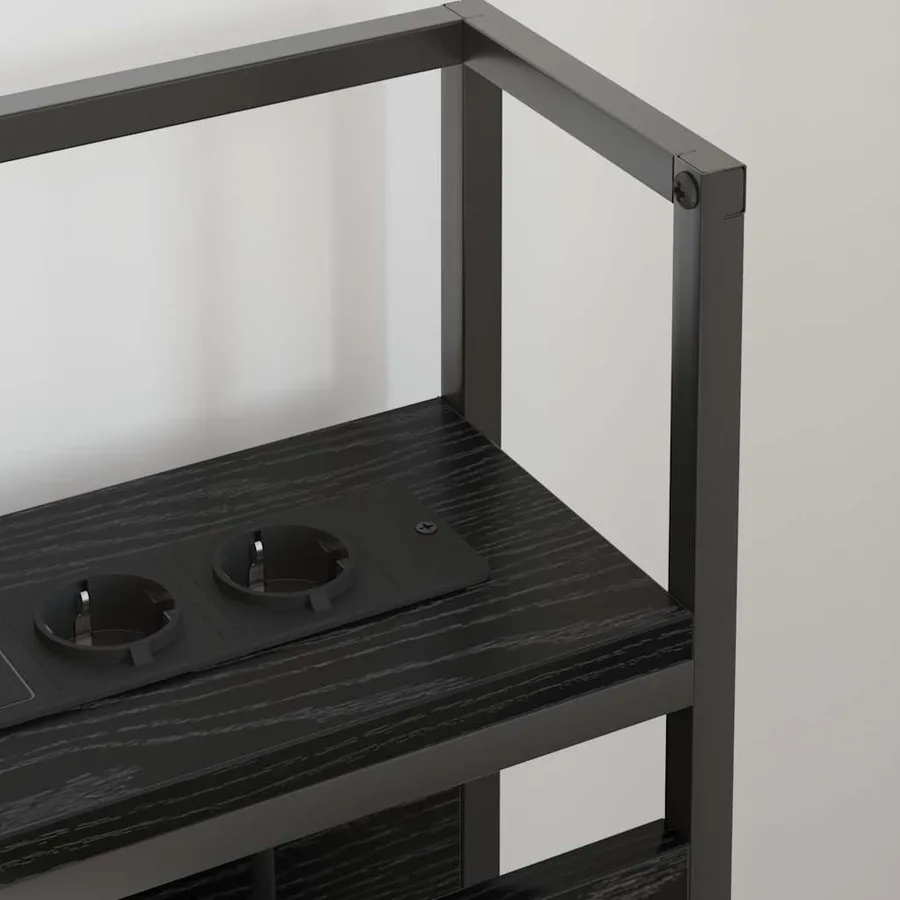 Tête de lit de rangement Chêne noir Bois d'ingénierie - 4
