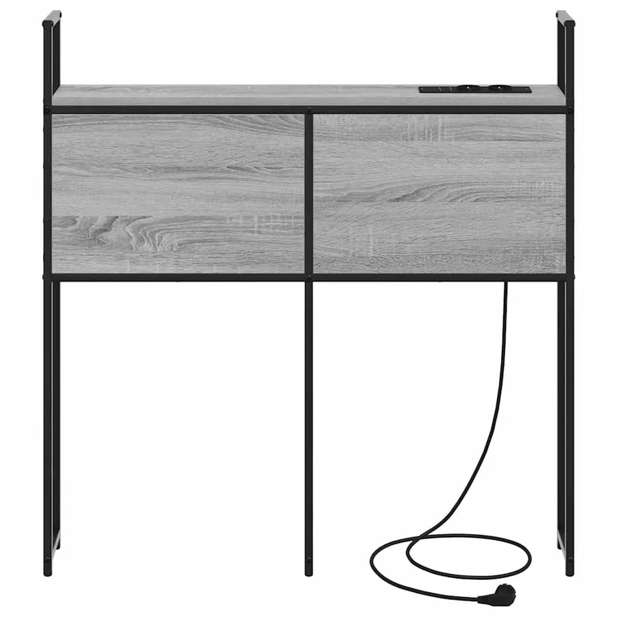 Headboard de Rangement avec Station de Charge Sonoma gris - 5