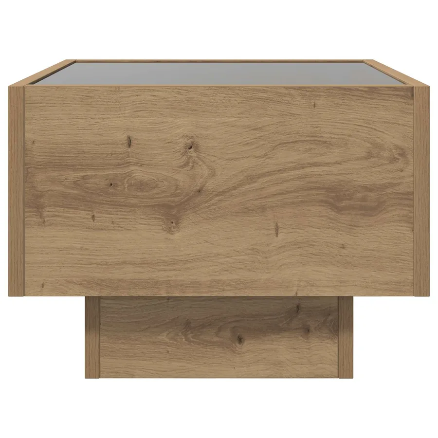 Table basse Chêne artisanal 40 x 40 x 30 cm Bois d'ingénierie - 9