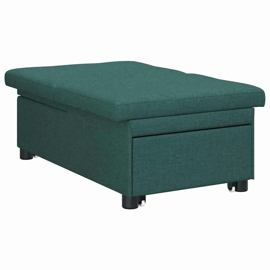 Canapé-lit escamotable Vert foncé 194 x 50 x 82 cm tissu - 4