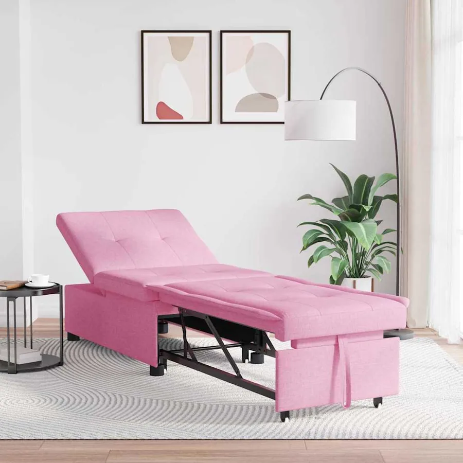 Canapé-lit escamotable Rose 194 x 50 x 82 cm tissu