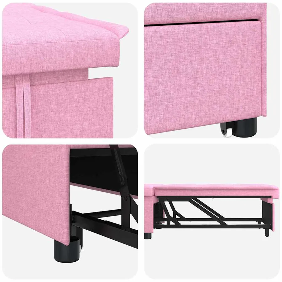 Canapé-lit escamotable Rose 194 x 50 x 82 cm tissu - 5