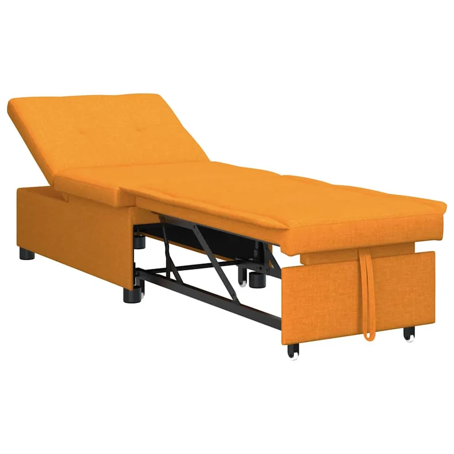 Canapé-lit escamotable Jaune foncé 194 x 50 x 82 cm tissu - 2