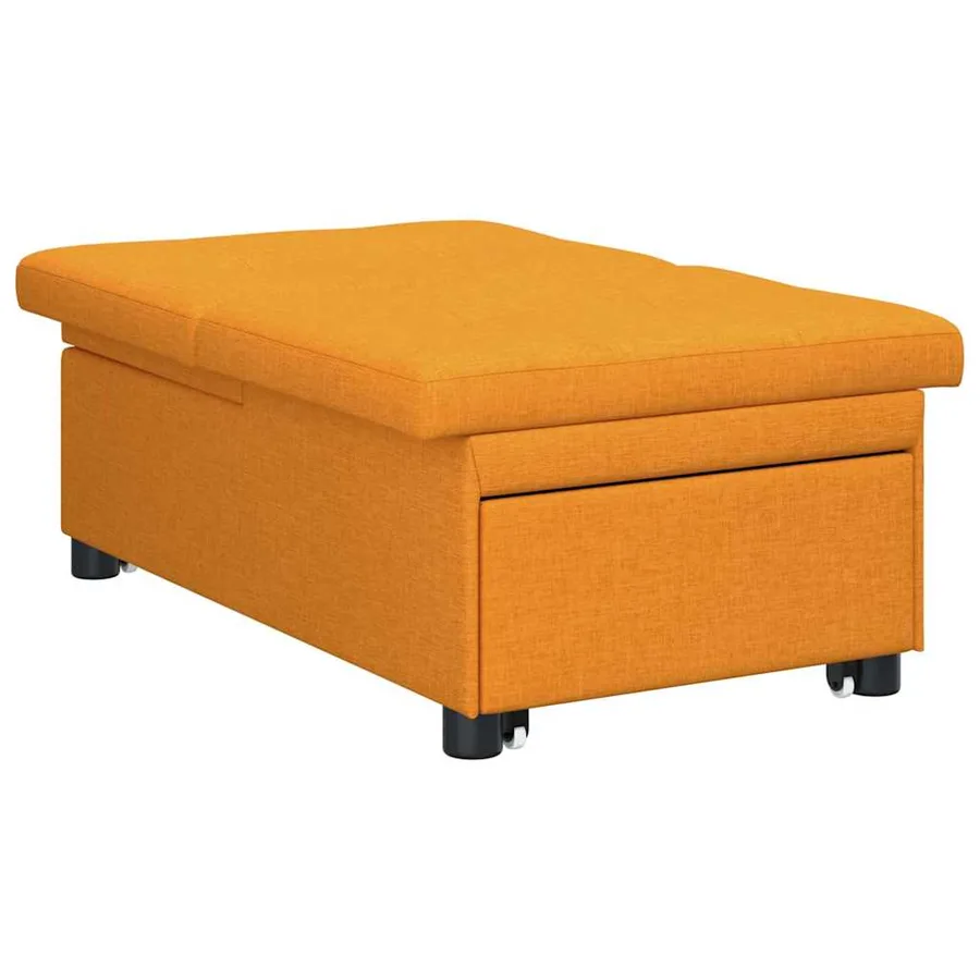 Canapé-lit escamotable Jaune foncé 194 x 50 x 82 cm tissu - 4