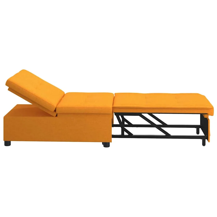 Canapé-lit escamotable Jaune foncé 194 x 50 x 82 cm tissu - 6