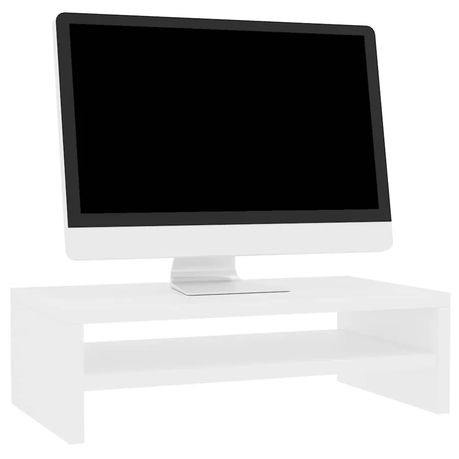 Support de moniteur Blanc 42 x 24 x 13 cm Bois d'ingénierie - 3