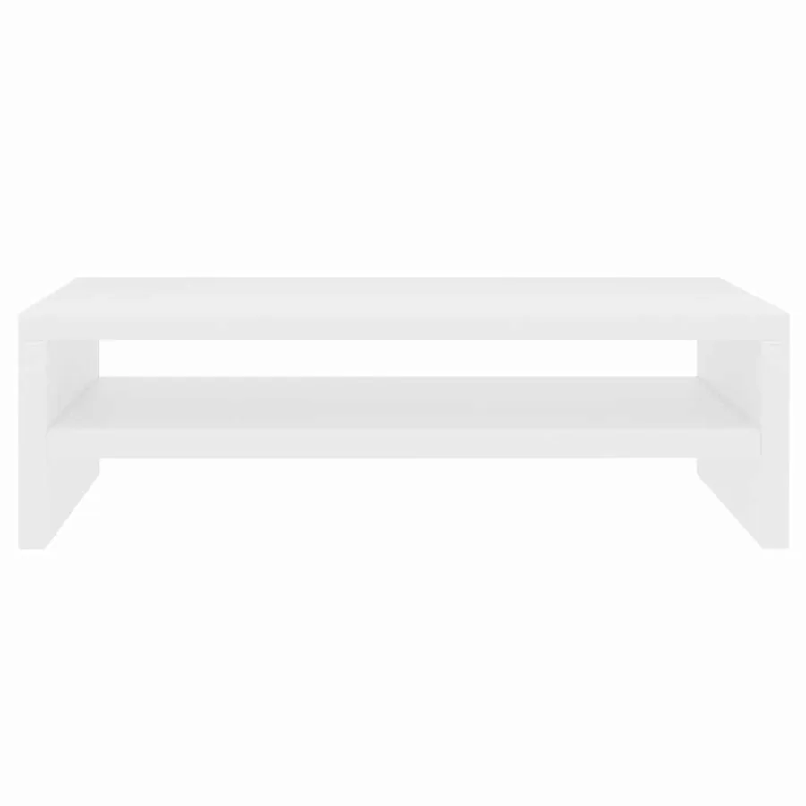 Support de moniteur Blanc 42 x 24 x 13 cm Bois d'ingénierie - 4