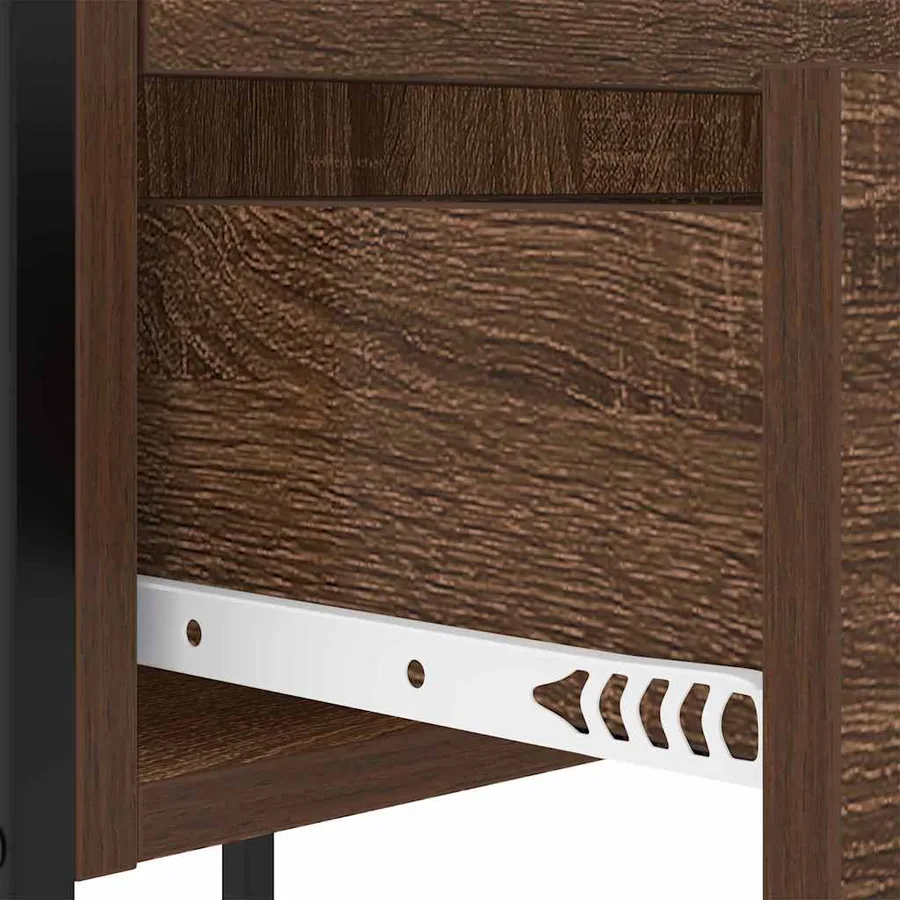 Cabinet de chevet avec tiroir 2 pcs Chêne brun 42 x 41 x 61 cm - 11