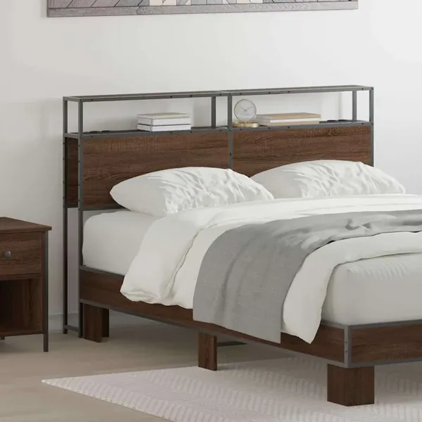 Tête de lit de rangement Chêne marron Bois d'ingénierie