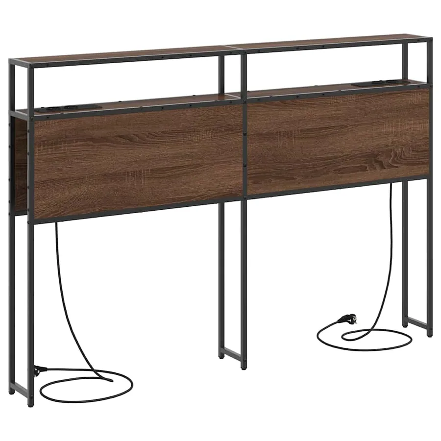 Tête de lit de rangement Chêne marron Bois d'ingénierie - 7