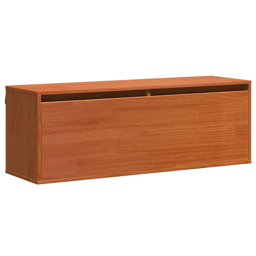 Meuble mural Cire marron 100 x 30 x 35 cm Bois de pin massif - 2