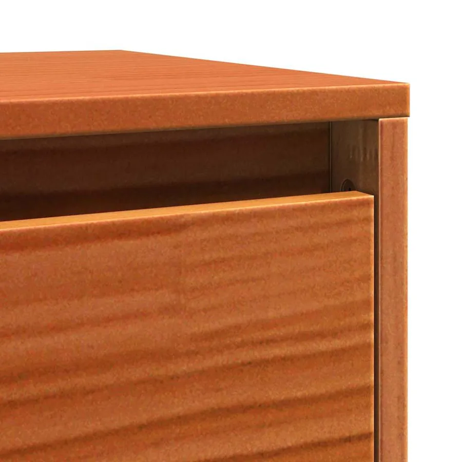 Meuble mural Cire marron 100 x 30 x 35 cm Bois de pin massif - 8
