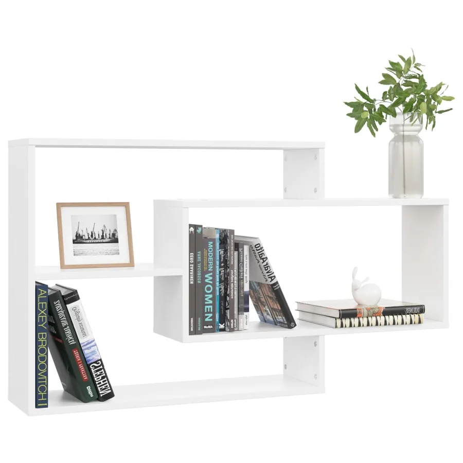 Wall Shelves White 104x20x58.5 cm Engineered Wood - 3
