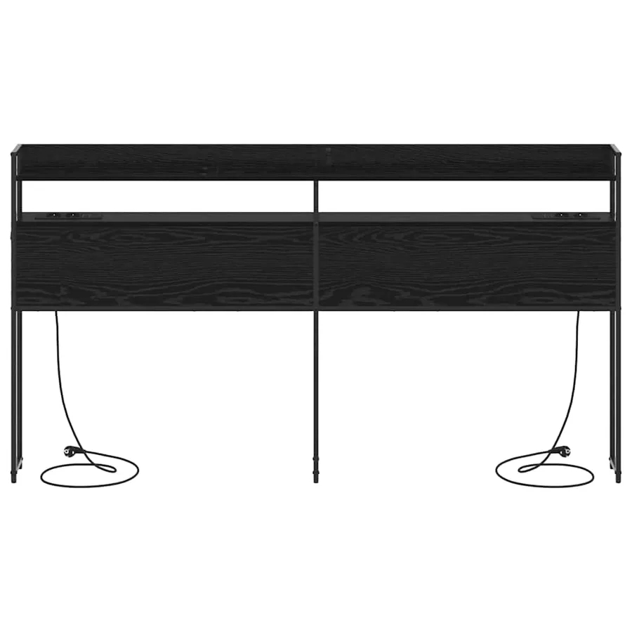 Tête de lit de rangement Chêne noir Bois d'ingénierie - 6
