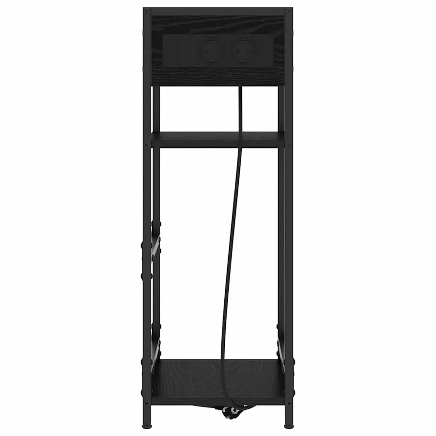 Cabinet de chevet Chêne noir 40 x 27 x 76 cm Bois d'ingénierie - 6
