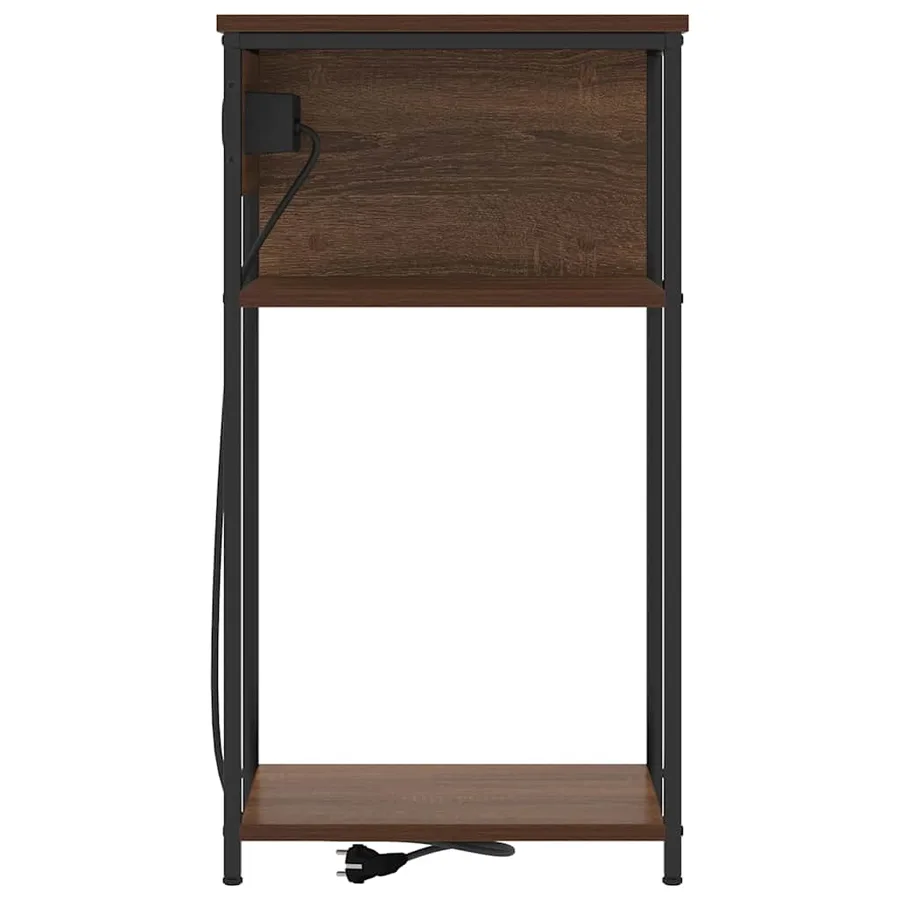 Cabinet de chevet Chêne brun 41 x 28 x 76 cm Bois d'ingénierie - 7