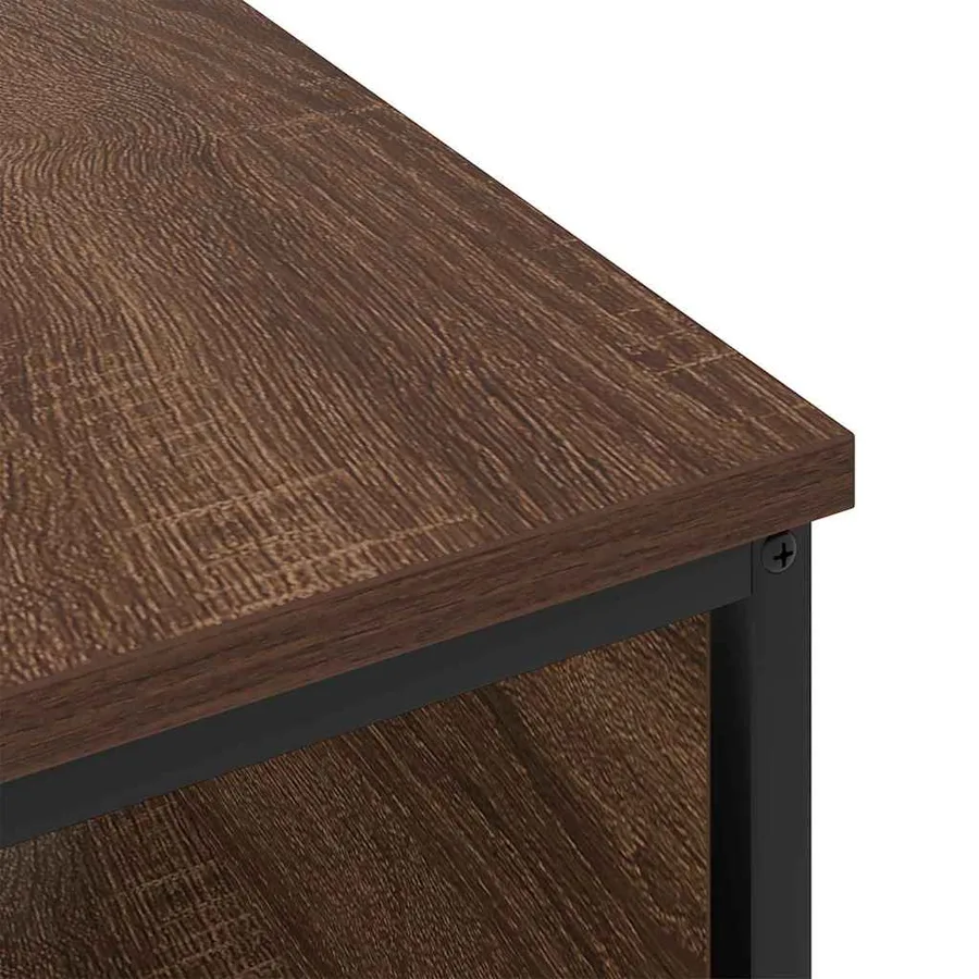 Cabinet de chevet Chêne brun 41 x 28 x 76 cm Bois d'ingénierie - 8