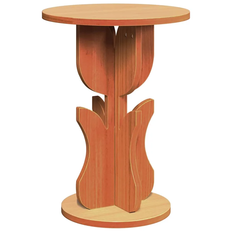 Table basse Brun cire 39,5 x 39,5 x 53,5 cm Bois massif en pin - 2