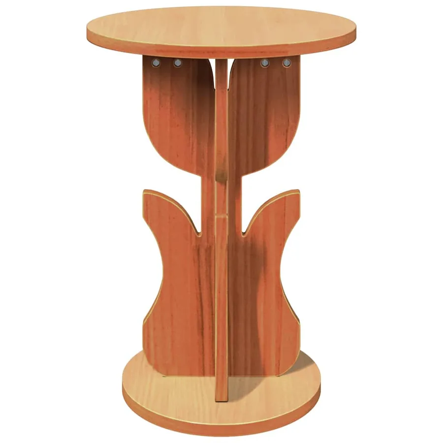 Table basse Brun cire 39,5 x 39,5 x 53,5 cm Bois massif en pin - 6