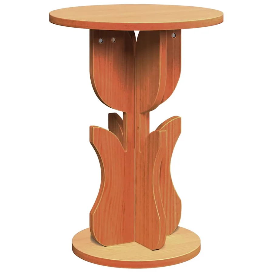 Table basse Brun cire 39,5 x 39,5 x 53,5 cm Bois massif en pin - 7