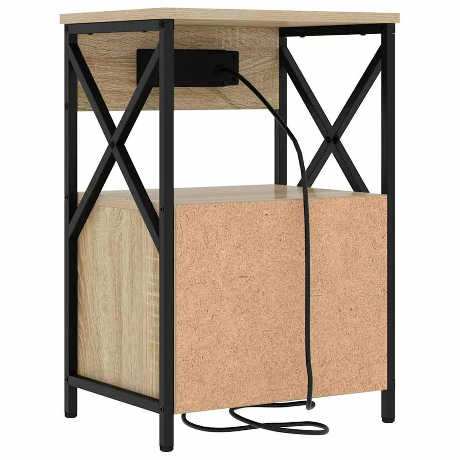 Cabinet de chevet 2 pcs Chêne Sonoma 40 x 31 x 60 cm - 9