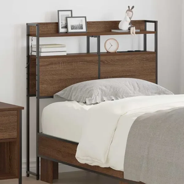 Tête de lit de rangement Chêne marron Bois d'ingénierie