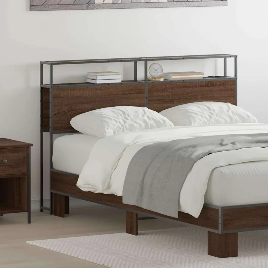 Tête de lit de rangement Chêne marron Bois d'ingénierie