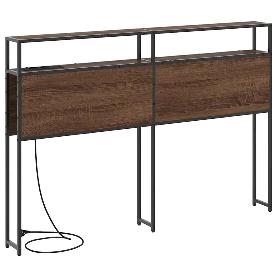 Tête de lit de rangement Chêne marron Bois d'ingénierie - 7