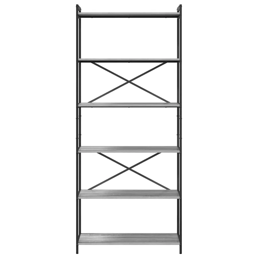 Étagère Sonoma gris 80 x 30 x 189,5 cm Bois d'ingénierie - 5
