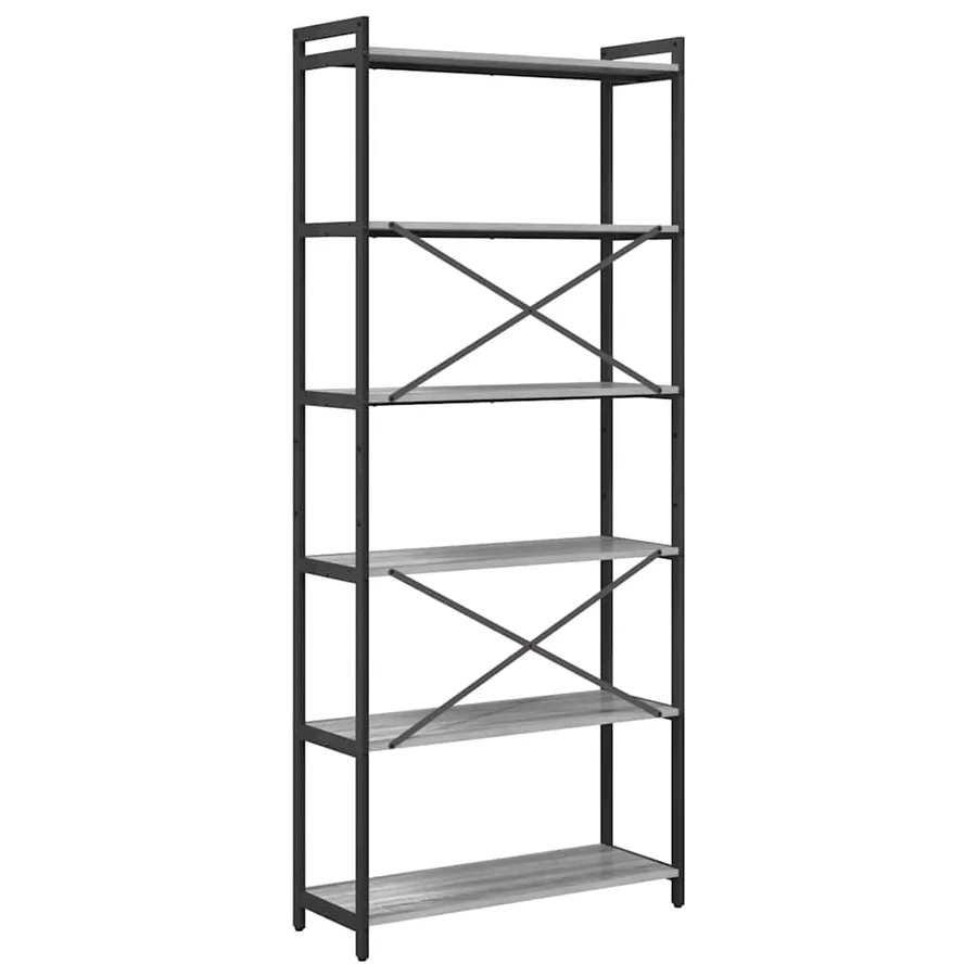 Étagère Sonoma gris 80 x 30 x 189,5 cm Bois d'ingénierie - 7