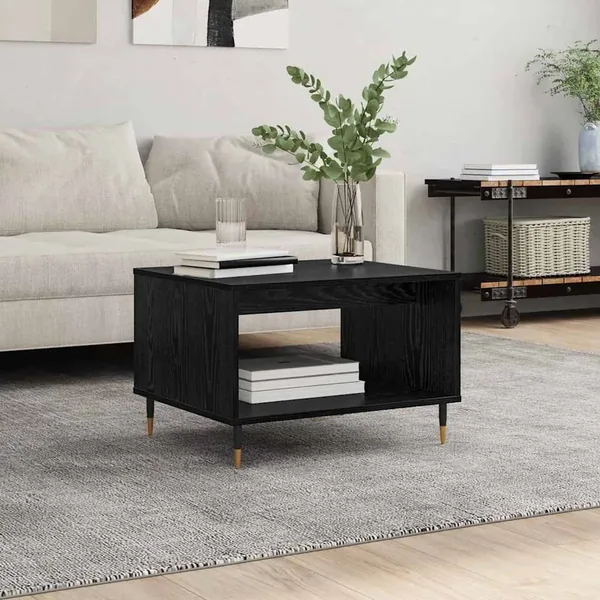 Table basse Chêne noir 60 x 50 x 40 cm Bois d'ingénierie