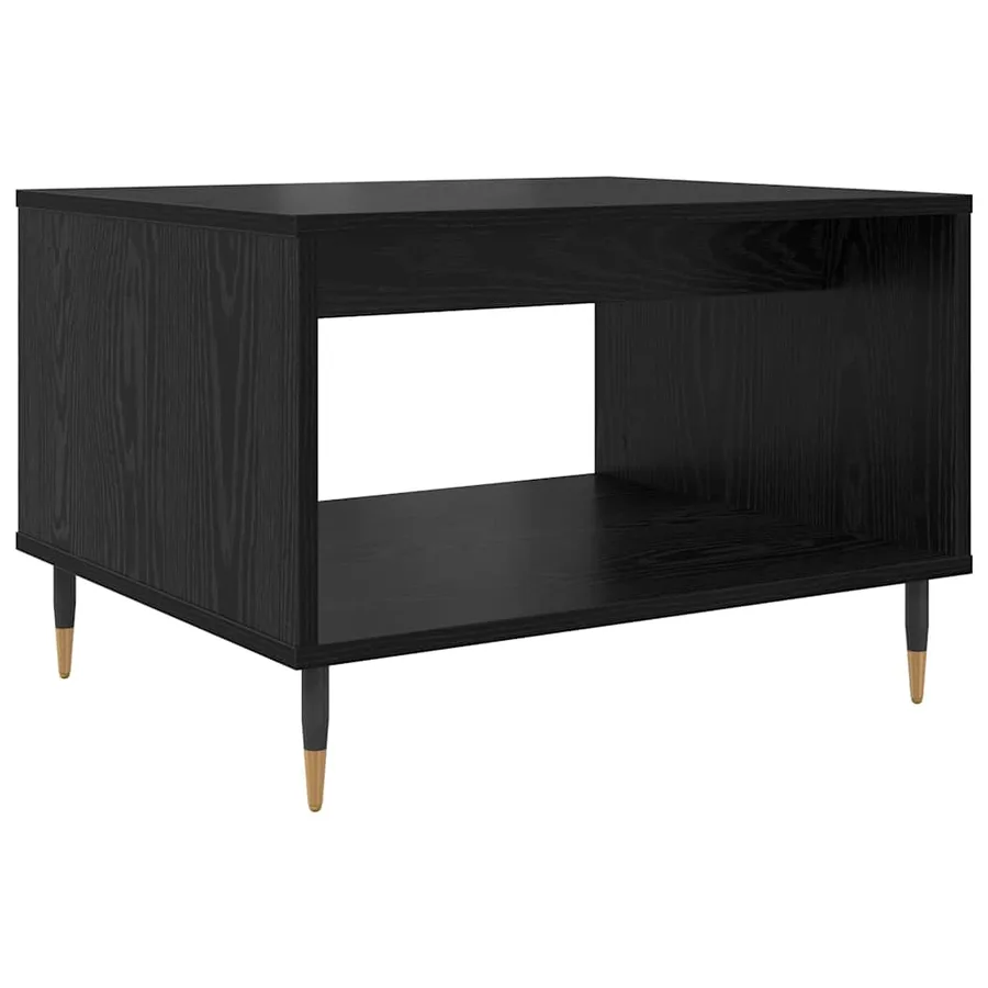Table basse Chêne noir 60 x 50 x 40 cm Bois d'ingénierie - 2