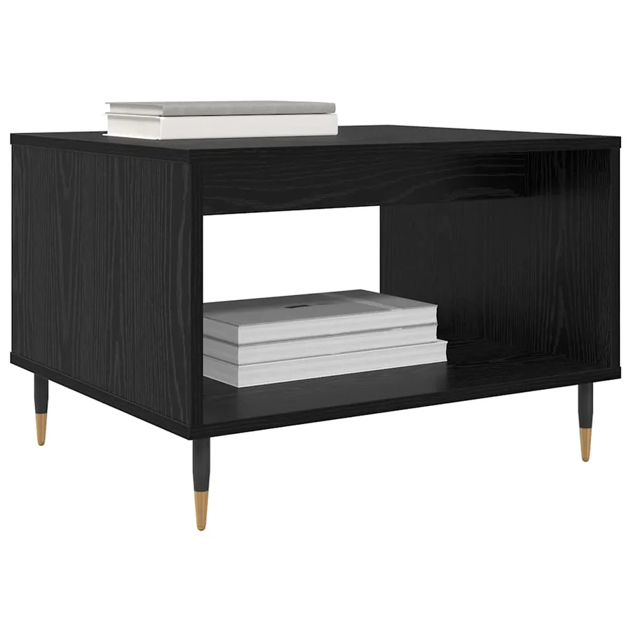 Table basse Chêne noir 60 x 50 x 40 cm Bois d'ingénierie - 3