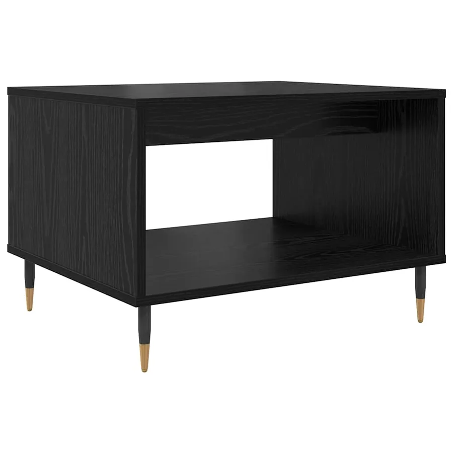 Table basse Chêne noir 60 x 50 x 40 cm Bois d'ingénierie - 7