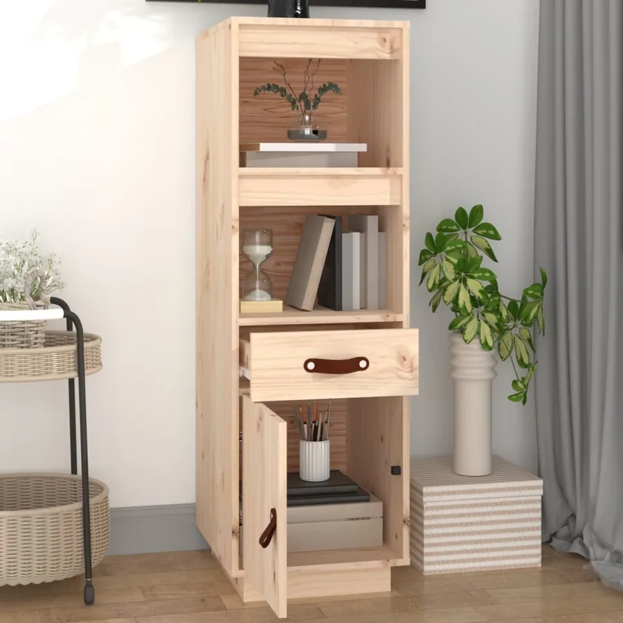 Buffet haut 34x40x108,5 cm Bois massif de pin - 3