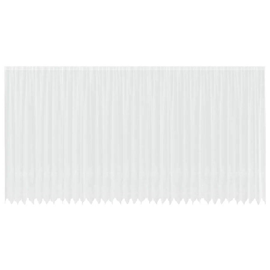 Rideau en Dentelle Floral Blanc 300 x 900 cm Polyester - 2