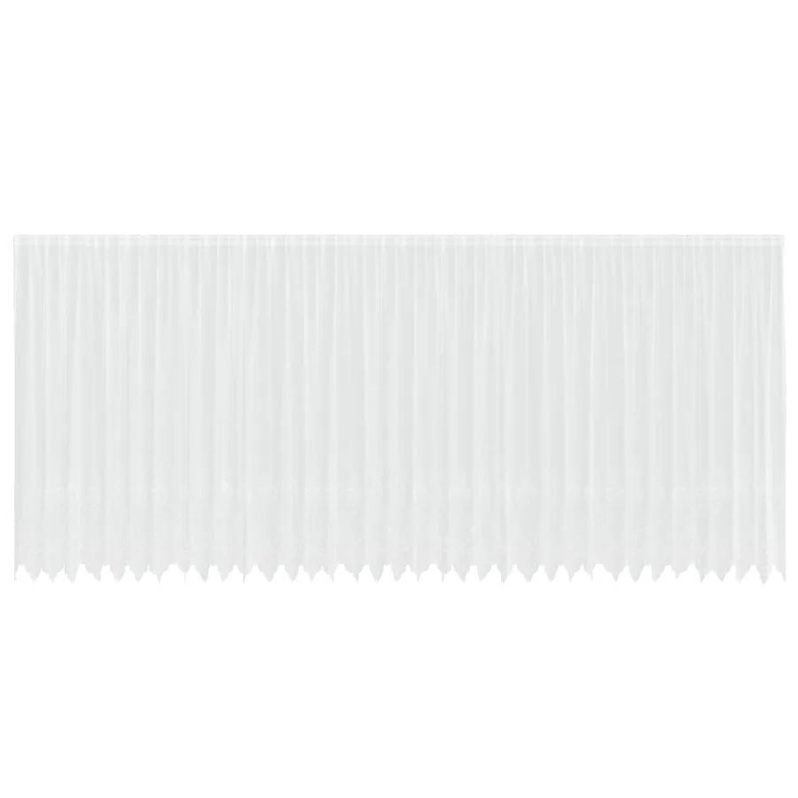 Rideau en Dentelle Floral Blanc 200 x 900 cm Polyester - 2