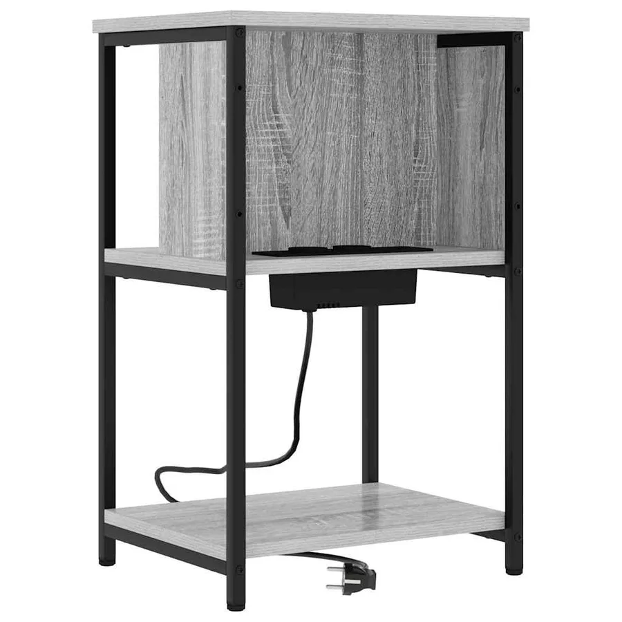 Cabinet de chevet Gris Sonoma 38 x 31 x 61 cm Bois d'ingénierie - 2