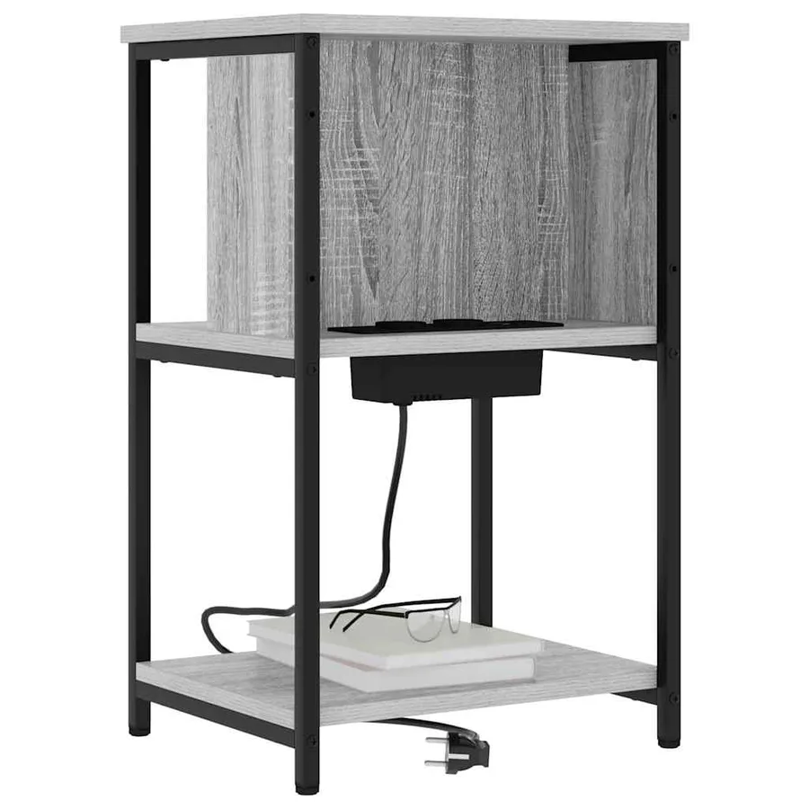 Cabinet de chevet Gris Sonoma 38 x 31 x 61 cm Bois d'ingénierie - 3