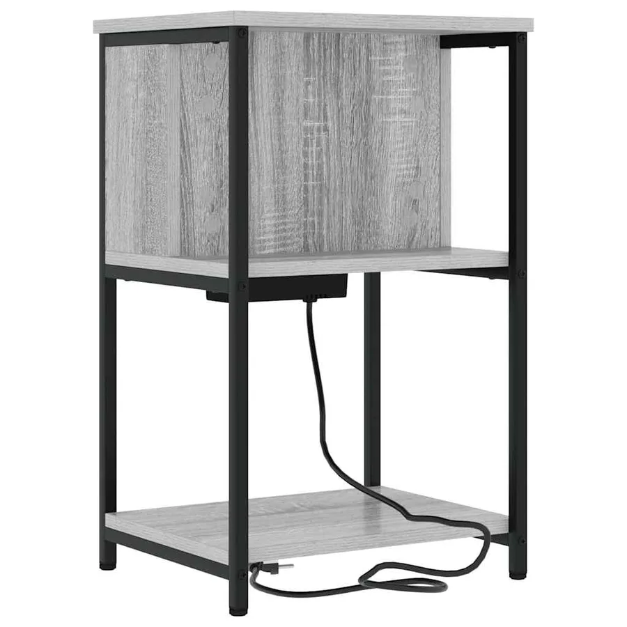 Cabinet de chevet Gris Sonoma 38 x 31 x 61 cm Bois d'ingénierie - 7