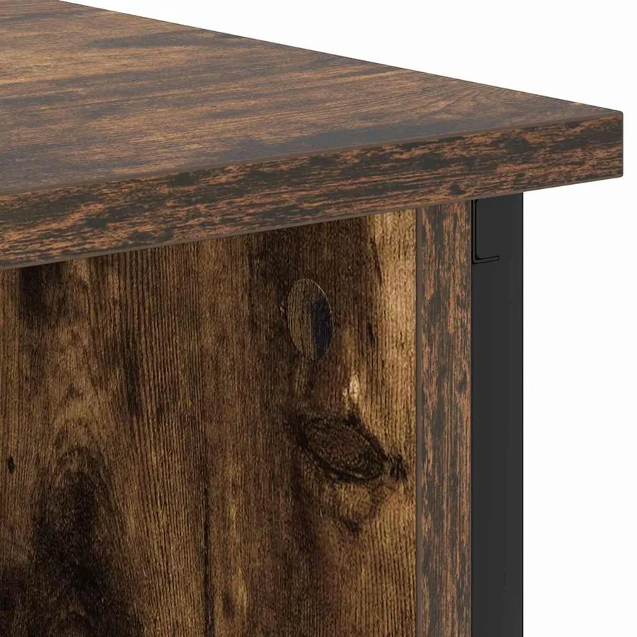 Cabinet de chevet Chêne fumé 38 x 31 x 61 cm Bois d'ingénierie - 9