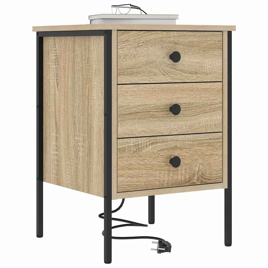 Cabinet de chevet avec tiroir Chêne Sonoma 42 x 41 x 61 cm - 3
