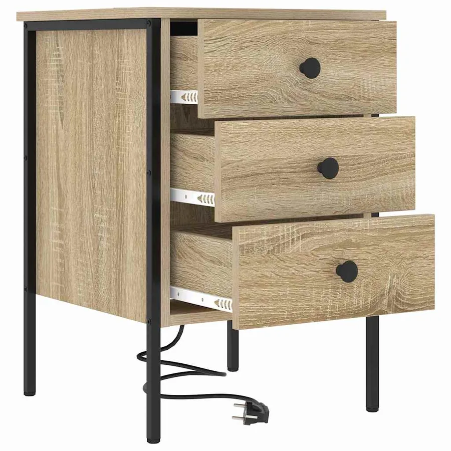 Cabinet de chevet avec tiroir Chêne Sonoma 42 x 41 x 61 cm - 5