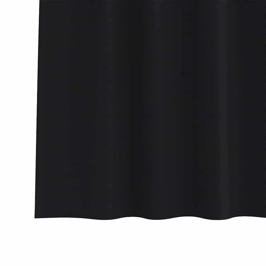Rideaux occultants avec anneaux 2 pcs Noir 225 x 140 cm - 6