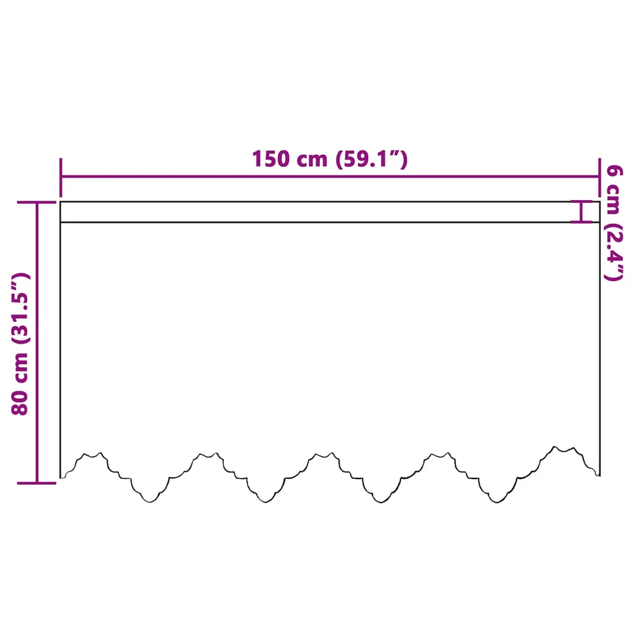 Rideau en Dentelle avec des rideaux Blanc 80 x 150 cm Polyester - 8
